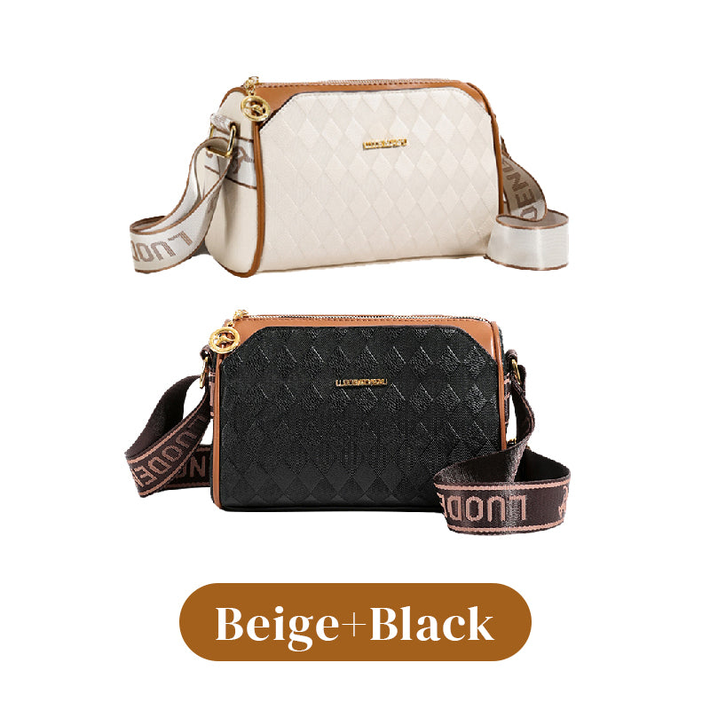 š„Fashion Diamond Pattern Large Capacity 3-Layer Crossbody Bagš