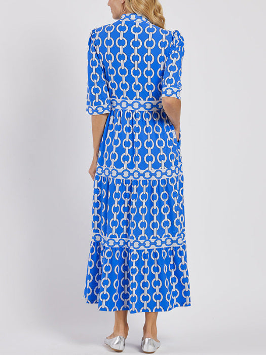 🎉Spring Specials Sale 50% OFF🌸Women’s Geometric Print V-Neck Maxi Dress