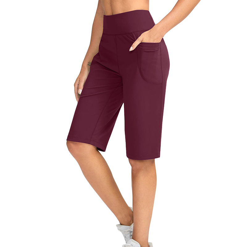Women's High-Waist Shorts with Pockets