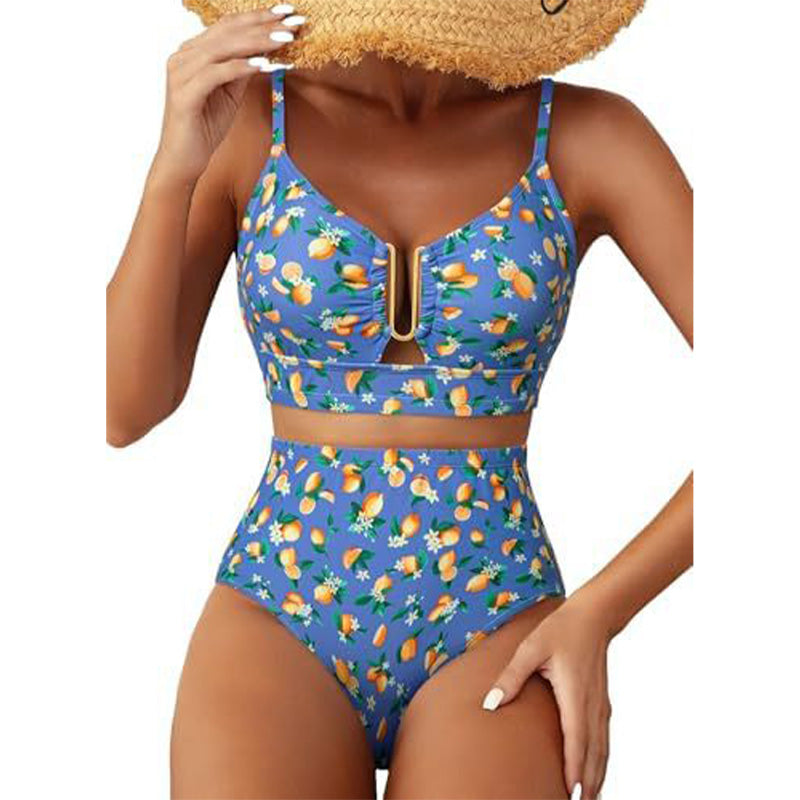 👙Vacation mode: ON🌴Women's High-Waisted U-Bar Bikini Set
