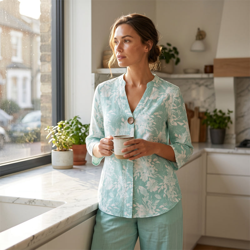 🔥✨ Stylish 2-piece set with V-neck – relaxed & flattering fit 👗