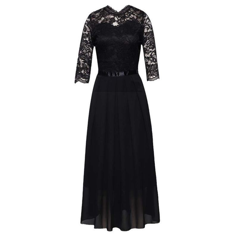 ๐ธ๐ LIMITED TIME 50% OFF! ๐Women's Elegant Lace Bodice Maxi Dress