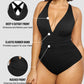 🏖️Last Day Special Price ￡12.99!!🔥Smart Sculpt Plunge Swimsuit Flatter Your Figure💕