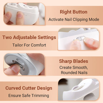 🎁 Hot Sale 49%OFF🔥3 in 1 Automatic Electric Nail Clipper with Polishing【Safe and convenient】