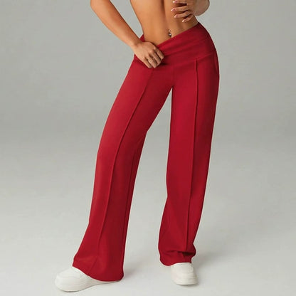 💗LAST DAY SALE 68% OFF⚡50K+ SOLD💕Women's Plain Loose Straight Leg Pants