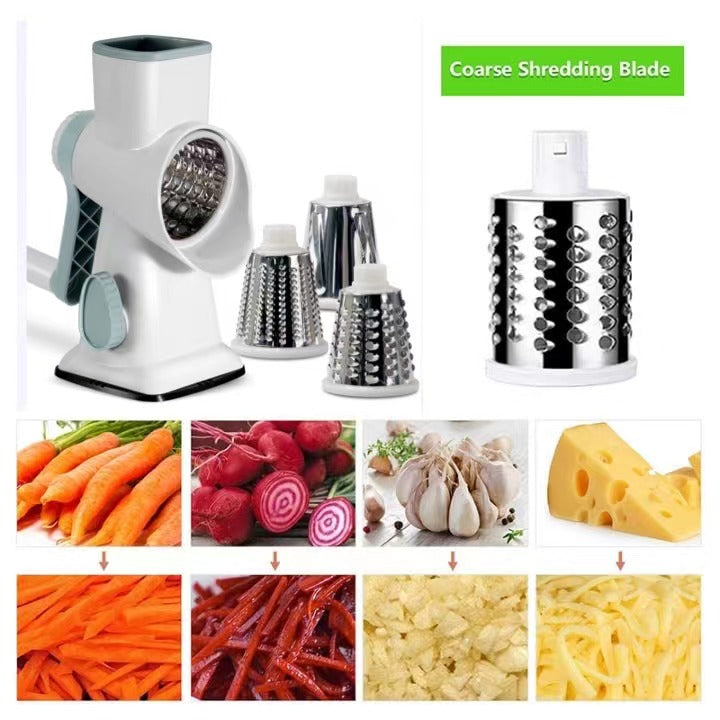 3 in 1 Rotary Cheese Grater Vegetable Slicer