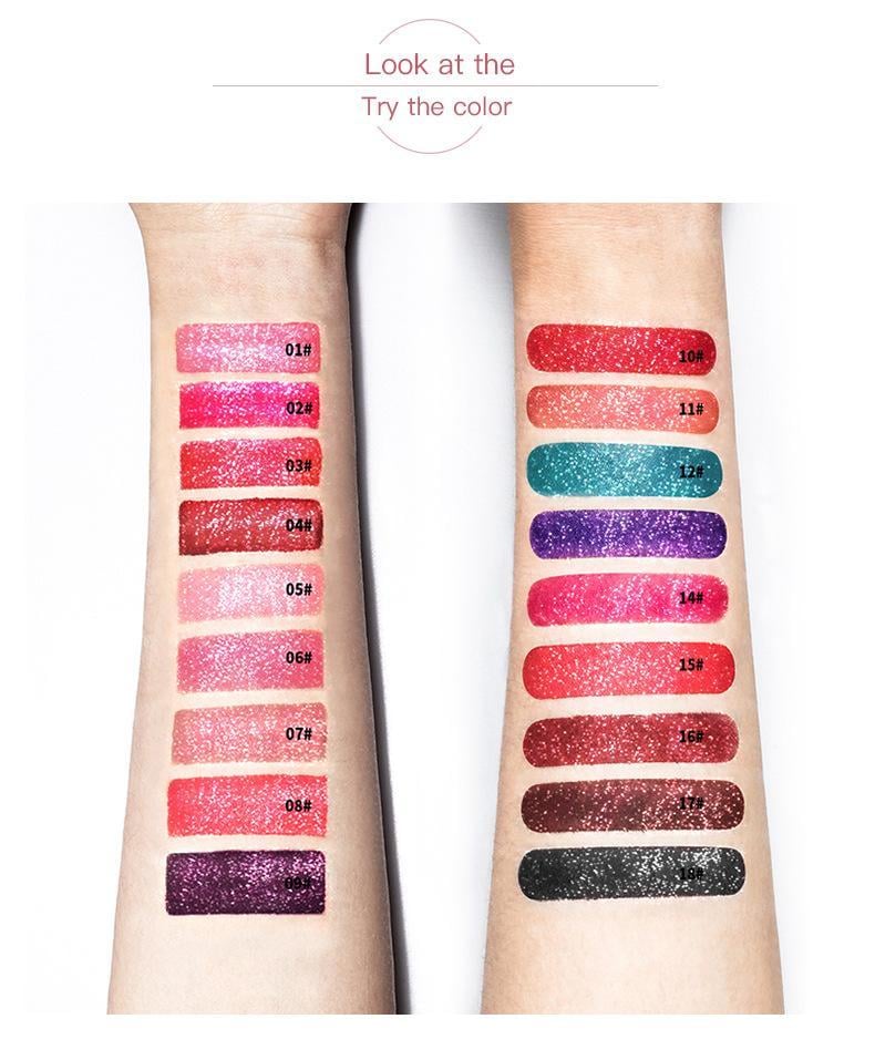 🎁BUY 2 PAY 1 🎁18 Color Diamond Shiny Long Lasting Lip Gloss👄