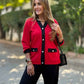 Women’s Casual Color-blocking V-Neck Top & Pants Set