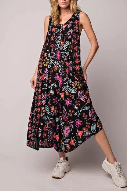 💃✨ Vintage Printed Loose Sleeveless Jumpsuit