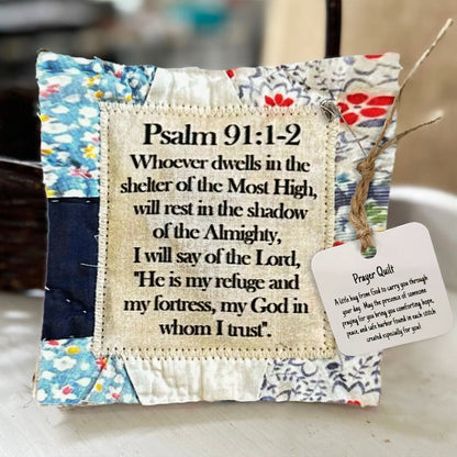💥Final 3-hour Preferential Deal 💥🎁Handmade Prayer Quilt with cross inside