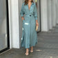 Solid-Color Cotton-Linen Blend Maxi Dress🌷