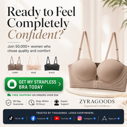 Invisible Strap Front Buckle Push Up Bra
