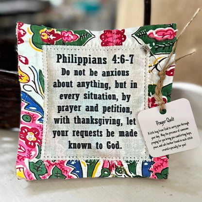 💥Final 3-hour Preferential Deal 💥🎁Handmade Prayer Quilt with cross inside