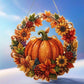🔥2026 Hot Sale 50% OFF✨⚡ 50K+ SOLD! 🎁🍂 Fall Pumpkin Diamond Painting Wreath Hanging Ornament Complete DIY Kit