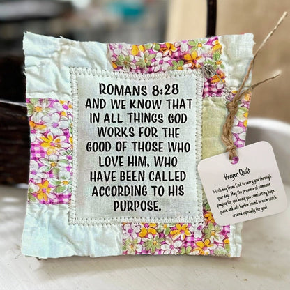 💥Final 3-hour Preferential Deal 💥🎁Handmade Prayer Quilt with cross inside