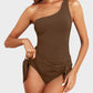 ⛱️⛱️Last Day Sale 49% OFF🔥One Shoulder Skirted One Piece Swimsuit