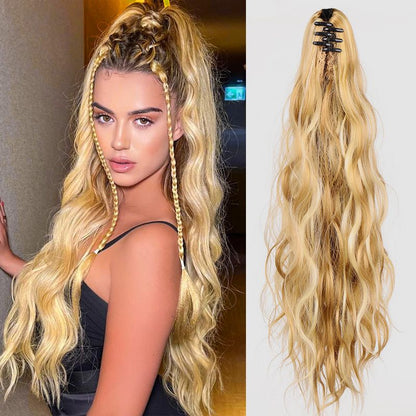 🔥Hot Sale Deals-18-inch Wavy Curly Wig Clip Ponytail Extension