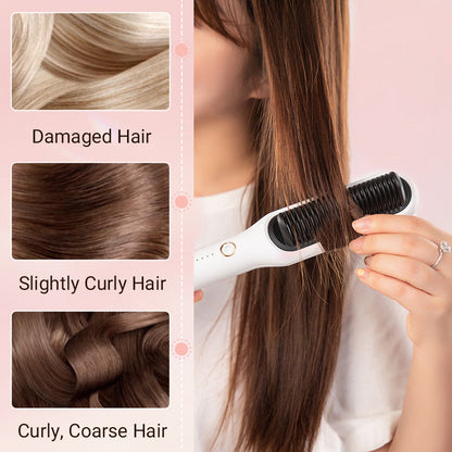 ✨Last Day Special Price £18.99!!💥Negative Ion Hair Straightener Styling Comb💇‍♀