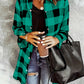 Women’s Plaid Longline Shirt Jacket