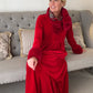 🔥🎅early christmas sale 49% off🎄Solid Color Pleatd Midi Swing Dress