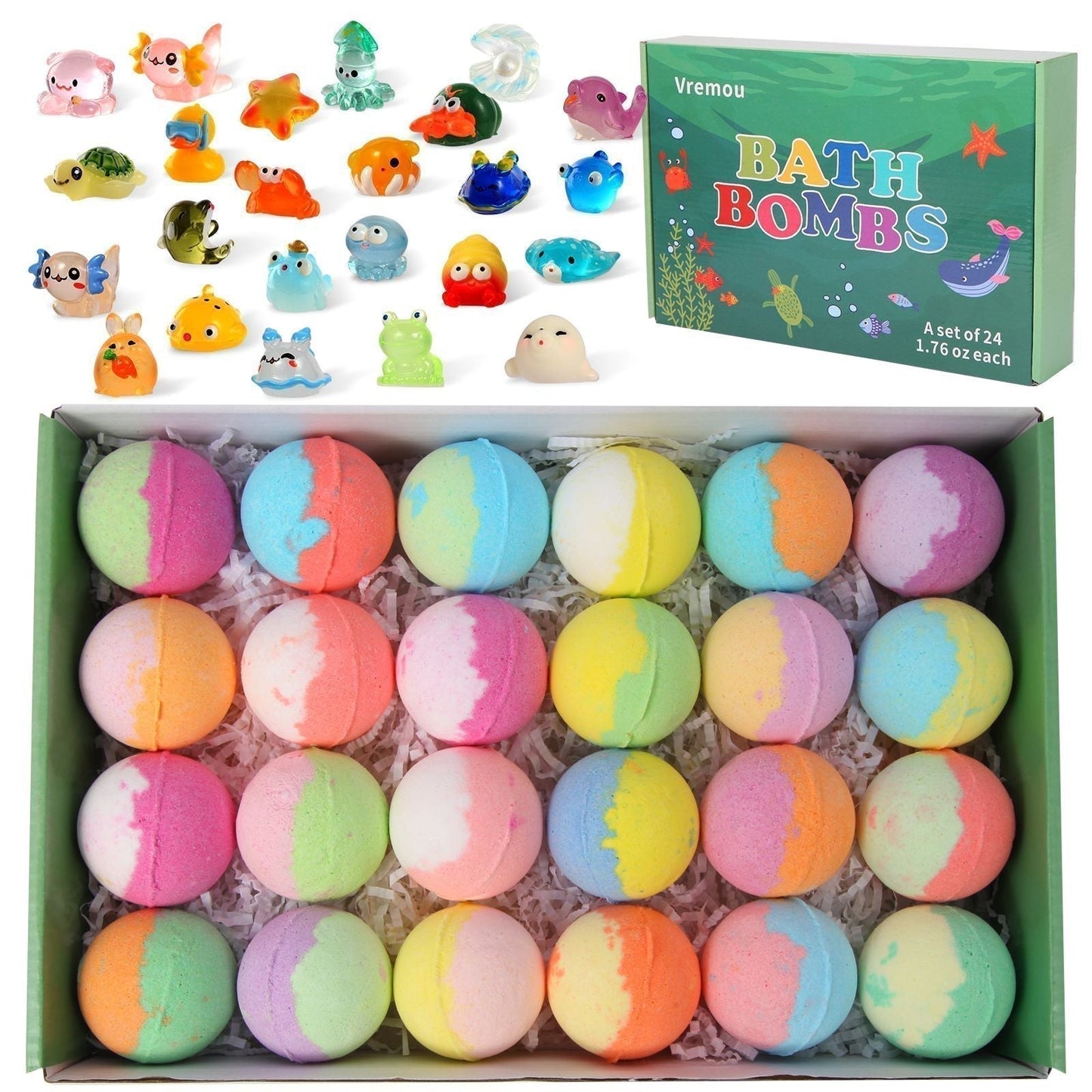 🔥LAST DAY 49% OFF - 🛁 Natural Bath Bombs for Kids with Mega Bubbles & Surprise Inside 🥚✨