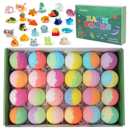 🔥LAST DAY 49% OFF - 🛁 Natural Bath Bombs for Kids with Mega Bubbles & Surprise Inside 🥚✨