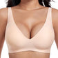 💗LAST DAY SALE 50% OFF⚡50K+ SOLD!!💕Jelly Wireless Womens Comfortable Wireless Bras Push Up Bralettes Seamless Tshirts Bras Deep V Everyday Bras