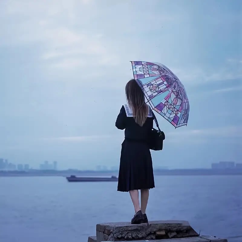 🔥Hot Sale 💦 -Vintage Stained Glass Automatic Umbrella