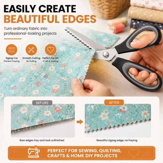🥳2026 HOT SALE💞50K+ SOLD!✨  DIY Serrated Sewing Scissors – Precise and Easy to Use