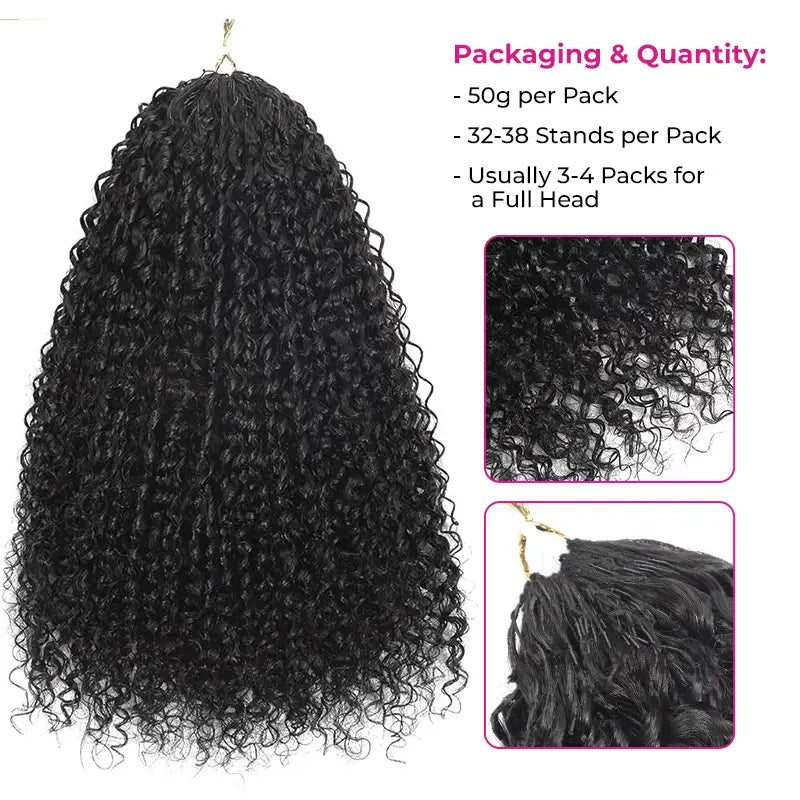 ISEE HAIR Human Hair Crochet Extensions Miracle Knots Pre-Separated 50g/Pack – Knotless Boho Braids, 4-5 Packs for Full Head, Multiple Curly & Wave Textures