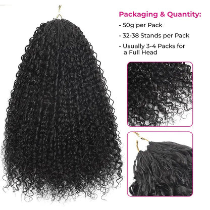 ISEE HAIR Human Hair Crochet Extensions Miracle Knots Pre-Separated 50g/Pack – Knotless Boho Braids, 4-5 Packs for Full Head, Multiple Curly & Wave Textures
