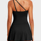 ⛱️⛱️Last Day Sale 49% OFF🔥One Shoulder Skirted One Piece Swimsuit