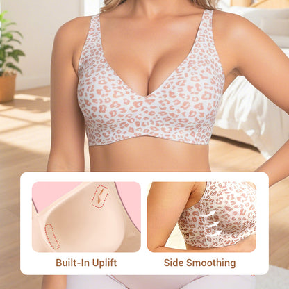💗LAST DAY SALE 50% OFF⚡50K+ SOLD!!💕Jelly Wireless Womens Comfortable Wireless Bras Push Up Bralettes Seamless Tshirts Bras Deep V Everyday Bras