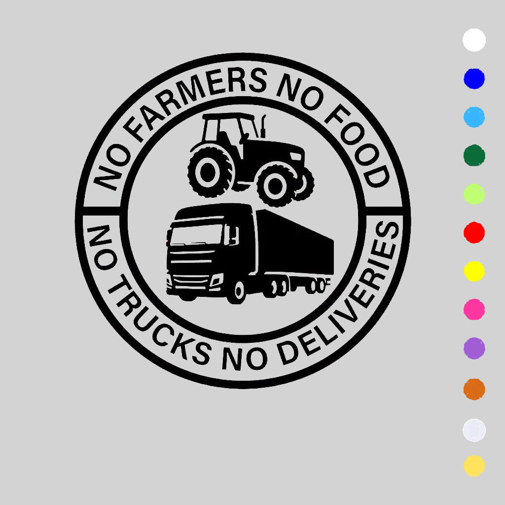🚜 50% OFF NOW! ✨ No Farmers No Food Sticker – High-Quality Vinyl, Waterproof Decal & Easy to Apply 📦🌾