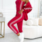 Women's three-piece baseball jacket and pants set