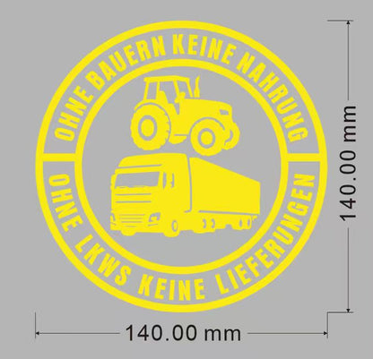 ⚡⚡50% OFF!!! 🚜Car Decal: 🌾No farmers, no food - no trucks, no deliveries🚛