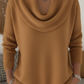 Women's Soft and Elegant Solid Color Ruffled Collar Sweater Top