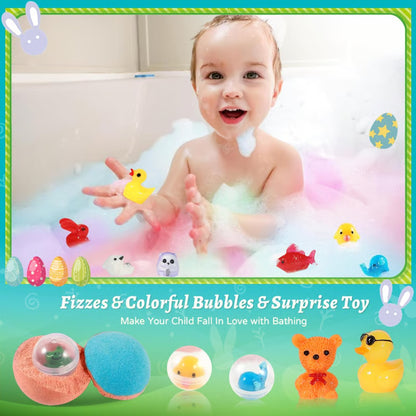 🔥LAST DAY 49% OFF - 🛁 Natural Bath Bombs for Kids with Mega Bubbles & Surprise Inside 🥚✨