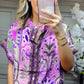 Women's Printed Top & Wide Leg Pants 2-Piece Set