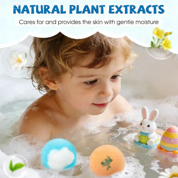 🔥LAST DAY 49% OFF - 🛁 Natural Bath Bombs for Kids with Mega Bubbles & Surprise Inside 🥚✨