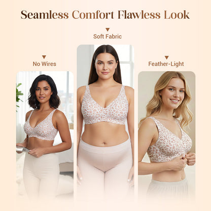💜💜Jelly Wireless Womens Comfortable Wireless Bras Push Up Bralettes Seamless Tshirts Bras Deep V Everyday Bras
