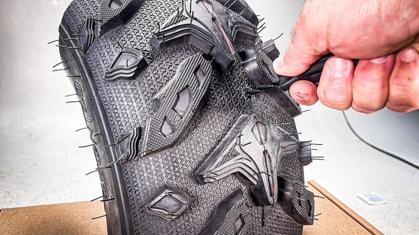 RapidPlug 2.0™ Tubeless Tire Plugger Repair Kit on Car, Motorcycle, ATV, Jeep, Truck, & Tractor