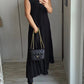 🌸Limited Sale 50% OFF🌸Sleeveless pleated simple solid colour dress🔥