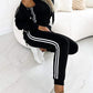 Women's three-piece baseball jacket and pants set