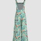 Floral Button Wide Leg Jumpsuit