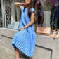 🌸Limited Sale 50% OFF🌸Sleeveless pleated simple solid colour dress🔥