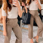 💥2025 HOT SALE💕Stretch Twill Cropped Wide Leg Pants