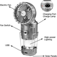 Portable Stretchable Solar Lithium Battery Electric Fan + Emergency Light