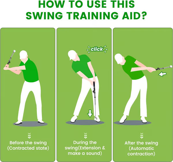 🔥Hot Sale🔥Telescopic club, Retractable Golf Swing Training Aid