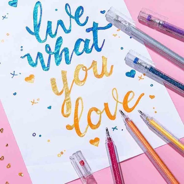 🎁 Glitter Gel Pen Set – Smooth Writing, 10 Colors & Quick-Dry Ink 🎨